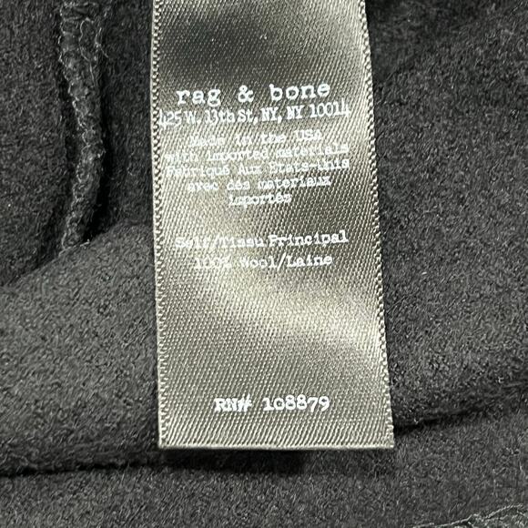 Rag & Bone Yuhlee Dress Womens 10 Black Soft Wool Work Career Modern Evening - Picture 13 of 14